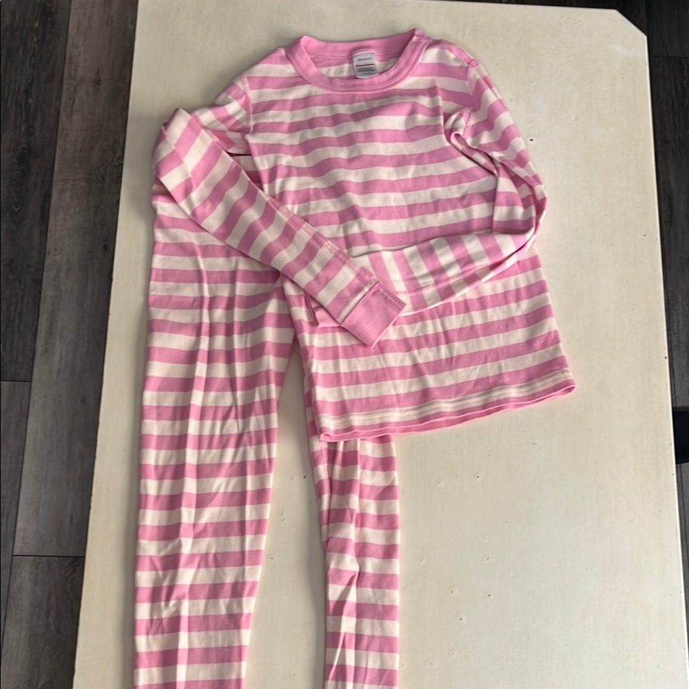 Hanna Anderson Pink Striped Kids Pajamas